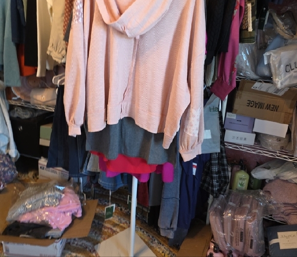 POL Pink Sequin Peace Hoodie - Picture 3 of 3